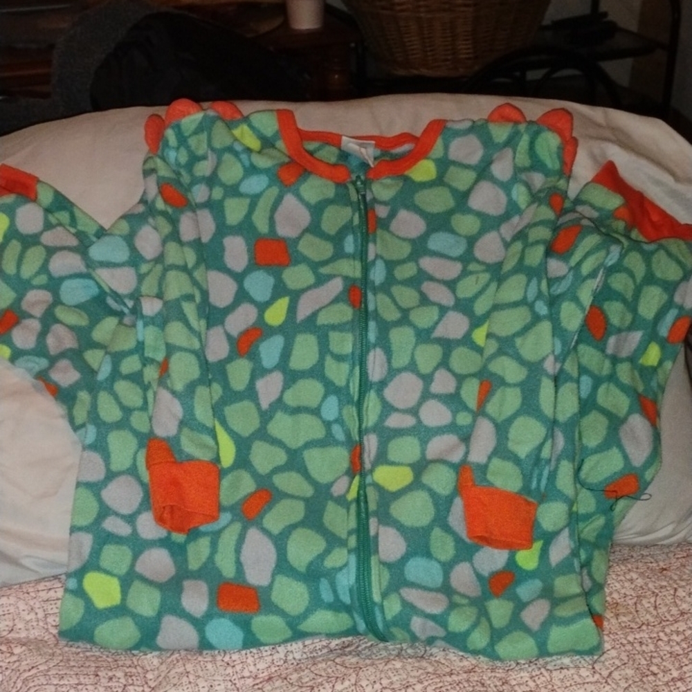 Colorful Fleece Zip-Up Pajama